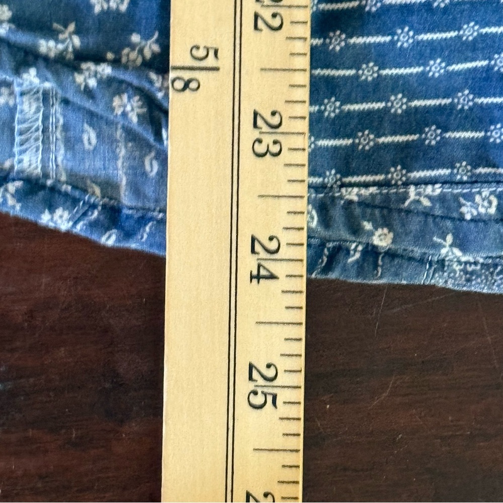 Lauren Ralph Lauren green label sleeveless chambray button front top - Picture 10 of 12
